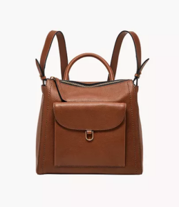 Fossil Parker Leather Small Backpack